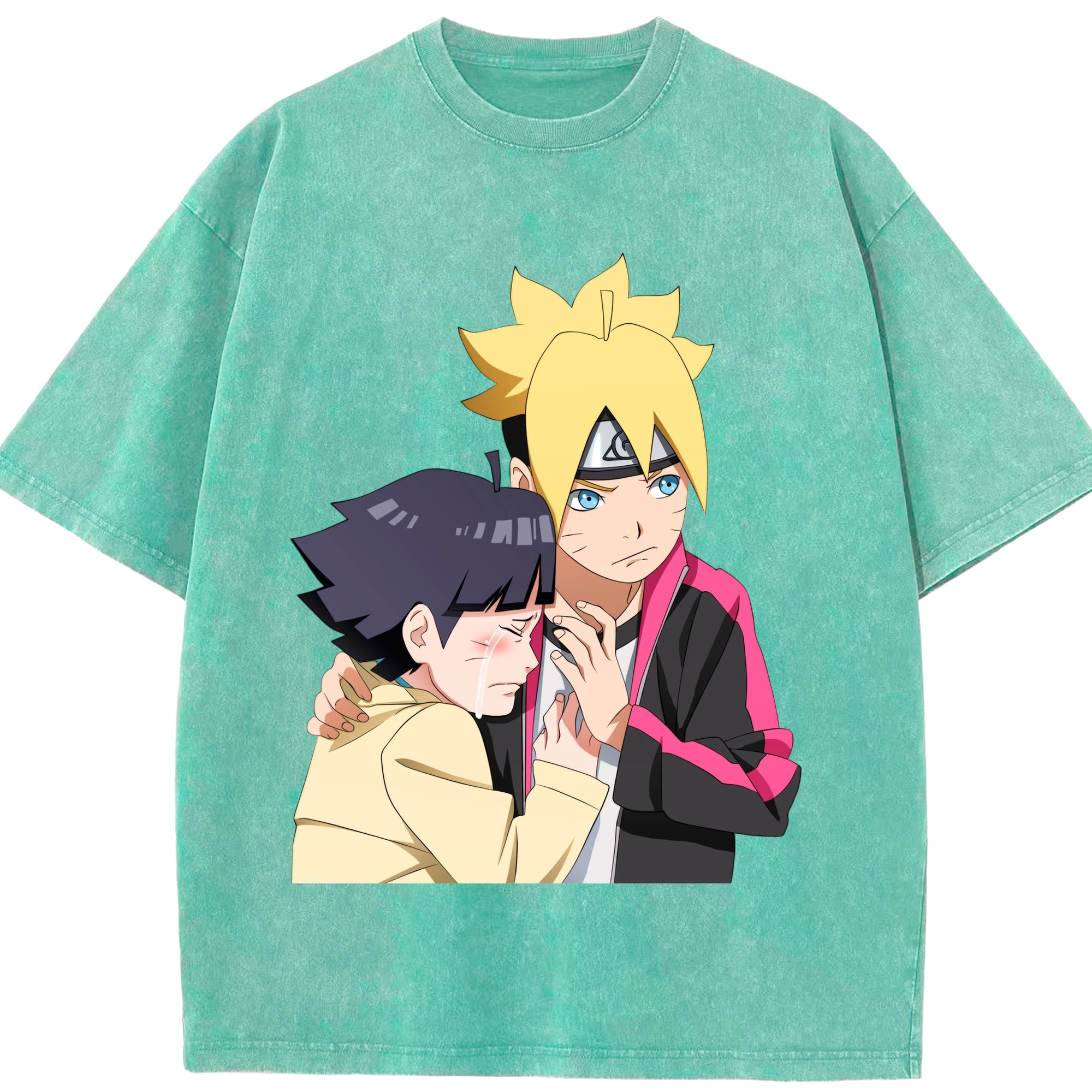 （画像用） NARUTO -ナルト- うずまき ボルト Uzumaki Boruto 綿100% ヴィンテージ風 半袖Tシャツ（フロントプリント）